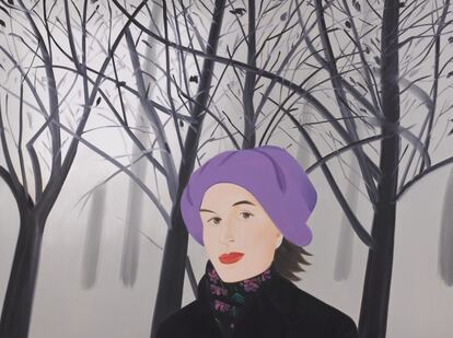 'January 4' (1992) se muestra en la retrospectiva 'Alex Katz, 45 Years of Portraits 1969-2014' en la galería Thaddaeus Ropac de París.