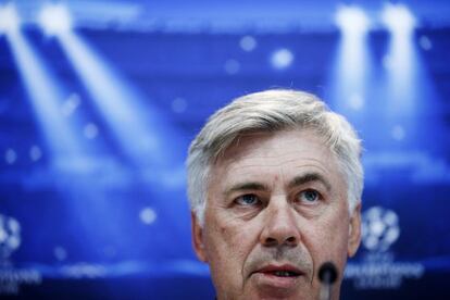 Carlo Ancelotti compareix davant els mitjans.