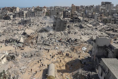 Una área bombardeada en Ciudad de Gaza, el 1 de abril de 2024.