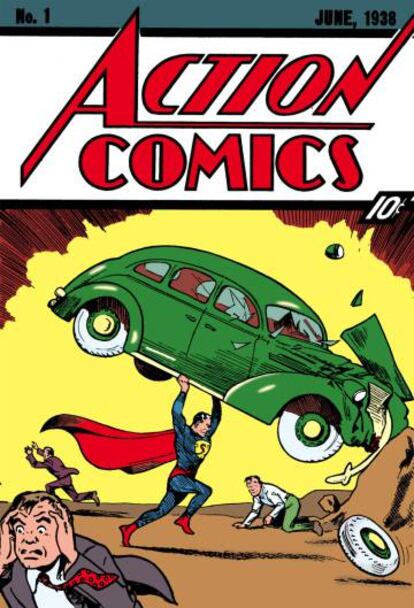 Portada del &#039;Action Comics n&ordm;1&#039;, el debut de Superman. 