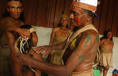 Un grupo de indígenas miskitos, en Nicaragua.