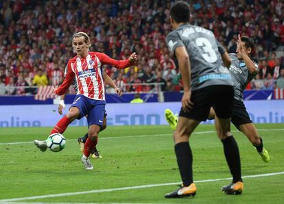 El gol de Griezmann que supuso el tanto de la victoria ante el conjunto malagueño.