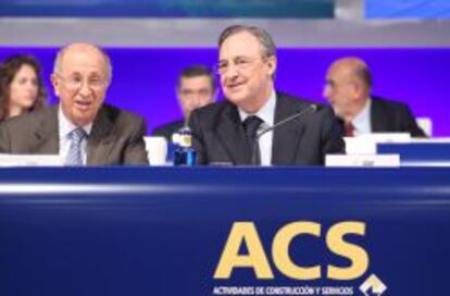 Florentino P&eacute;rez, presidente de ACS, durante la &uacute;ltima junta general de accionistas