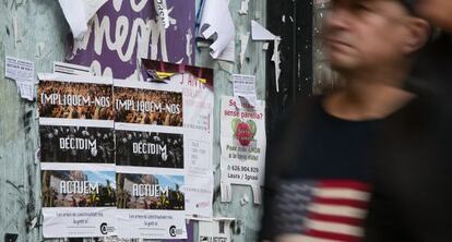 Carteles en Barcelona de la Federacion Anarquista de Catalunya.
