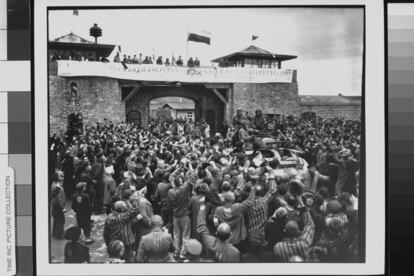 El campo de concentración de Mauthausen, liberado por las tropas aliadas.