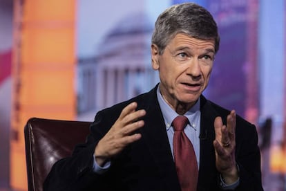 Jeffrey Sachs, durante una entrevista con Bloomberg Television en Nueva York, a comienzos de octubre.