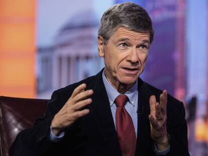 Jeffrey Sachs, durante una entrevista con Bloomberg Television en Nueva York, a comienzos de octubre.