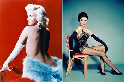 Además de elegantes, también tienen su punto sexy, como muestran estas instantáneas de Jayne Mansfield y Joan Collins.