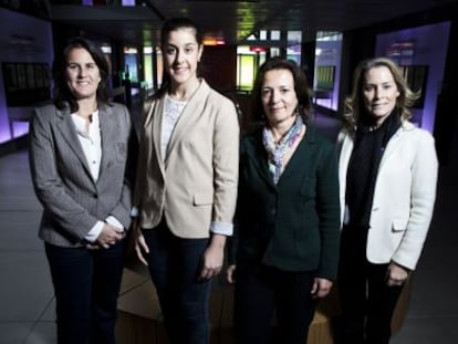 Conchita Martinez, Carolina Marin, Miriam Blasco y Theresa Zabell.