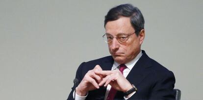 El presidente del BCE, Mario Draghi, el pasado febrero en Bruselas.