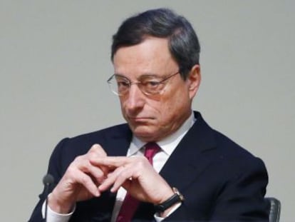 El presidente del BCE, Mario Draghi, el pasado febrero en Bruselas.