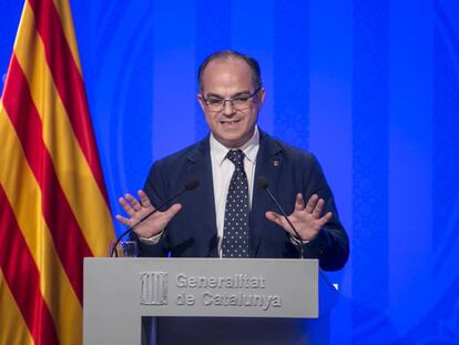 Jordi Turull compareix després de la reunió del Govern.