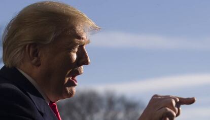 El presidente de EE UU, Donald Trump, en la Casa Blanca, el pasado 6 de enero. 