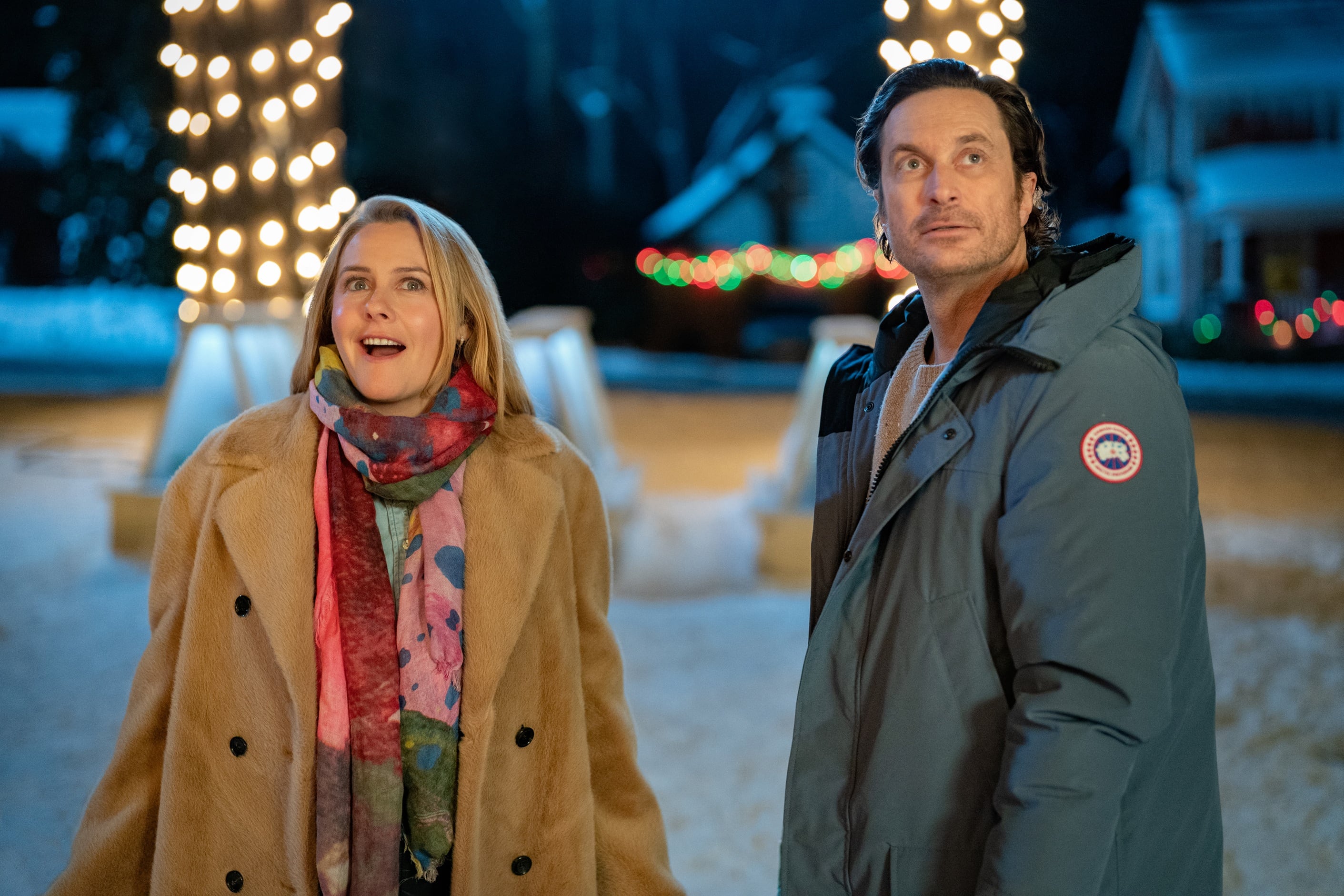 Alicia Silverstone y Oliver Hudson, en 'Una navidad ex-cepcional'.