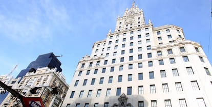 Sede histórica de Telefónica en la Gran Vía de Madrid. 