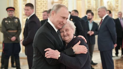 Vladimir Putin, durante uma recepção no Kremlin, em 9 de maio.