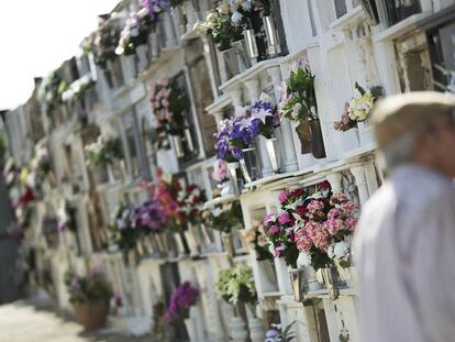 Tumbas del cementerio de Aznalcóllar (Sevilla).