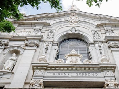 Fachada de la sede del Tribunal Supremo, en Madrid.