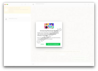 Messenger Rooms en WhatsApp.