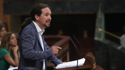 Debate en el Congreso con motivo de la moci&oacute;n de censura presentada por Unidos Podemos.