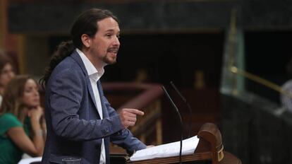 Debate en el Congreso con motivo de la moción de censura presentada por Unidos Podemos.