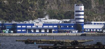 Sede principal de Pescanova en Chapela (Redondela), en la ría de Vigo