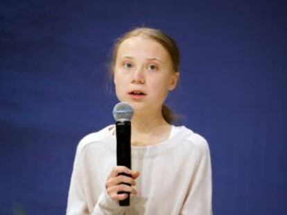 Greta Thunberg, el pasado día 10 en Madrid, durante la Cumbre del Clima.