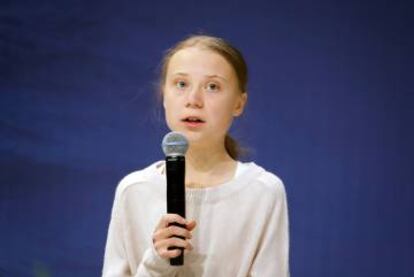 Greta Thunberg, el pasado día 10 en Madrid, durante la Cumbre del Clima.