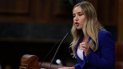 La exvicesecretaria del PP Noelia Núñez, en un Pleno del Congreso de los Diputados.