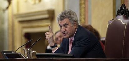 El presidente del Congreso, Jesús Posada, durante la última sesión de control al Gobierno.