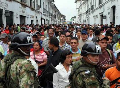 Manifestación de protesta en la ciudad de Popayán el pasado noviembre tras descubrir la estafa.