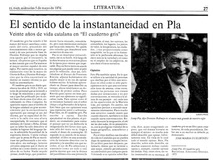 Primer artículo de José María Guelbenzu, publicado el 5 de mayo de 1976, segundo número de EL PAÍS.