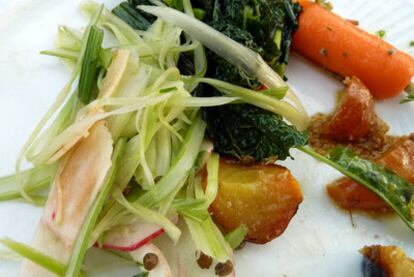 Uno de los platos de verduras realizados en la feria.