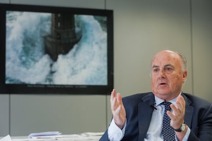 El juez de la Audiencia Nacional Manuel García-Castellón, en su despacho durante una entrevista, en julio de 2022.