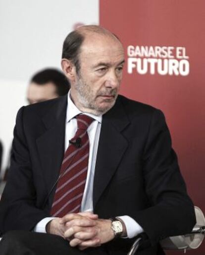 Rubalcaba, durante del 34 aniversario de las primeras elecciones municipales.