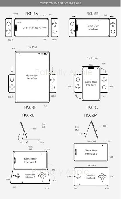 Opciones en patente para juegos de Apple