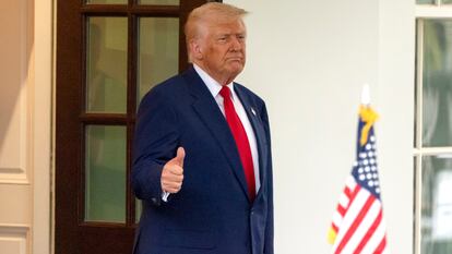 Donald Trump en la Casa Blanca, el 7 de abril.