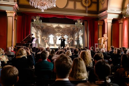 Una sala de la Casa de Strauss, en Viena.