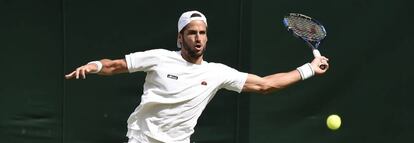 Feliciano, durante el partido contra Fognini.