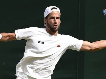 Feliciano, durante el partido contra Fognini.