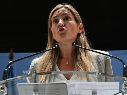 La secretaria de Estado de Energía, Sara Aagesen, en la sede del Ministerio.