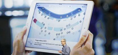 Tim Cook, consejero delegado de Apple, durante la presentación del iPad Pro en San Francisco.