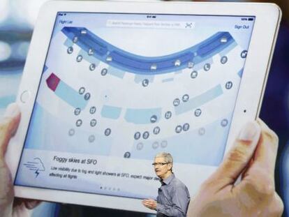 Tim Cook, consejero delegado de Apple, durante la presentaci&oacute;n del iPad Pro en San Francisco. 