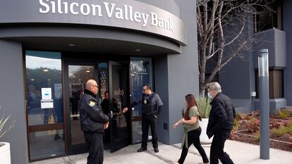 La sede de Silicon Valley Bank en Santa Clara (California), días después de la intervención de la entidad.