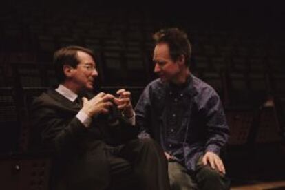 Mortier (l) and theater director Peter Sellars.