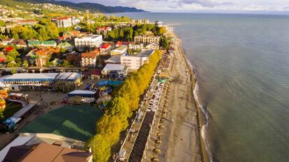 Una playa de Sochi, a orillas del Mar Negro.