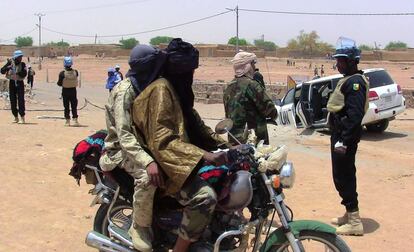 Cascos azules de la MINUSMA, el 14 de julio, en Kidal.