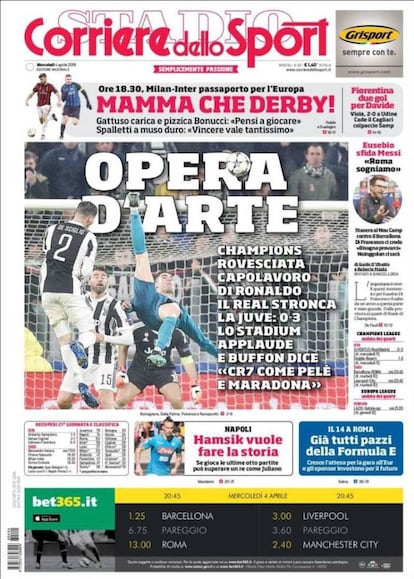 Portada del Correre dello Sport.