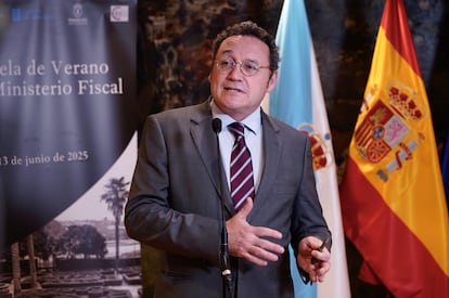 El fiscal general del Estado, Álvaro García Ortiz, en un acto en A Coruña en junio pasado.