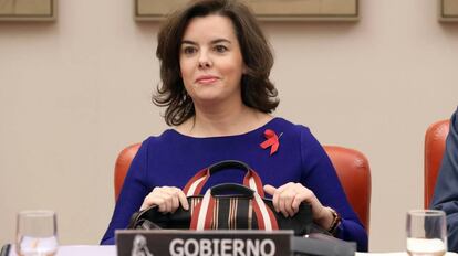 La Vicepresidenta del Gobierno, Soraya S&aacute;enz de Santamar&iacute;a.